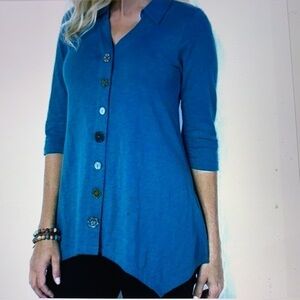 Soft Surroundings Danielle Mixed Button Top MP